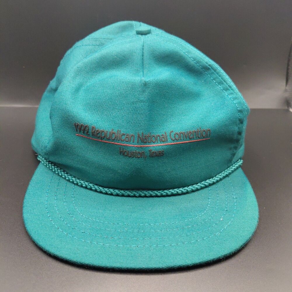 Vintage 1992 Republican National Convention Hat RNC Houston Texas Rope Snapback